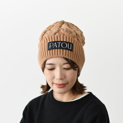 PATOU サステナブルウール ケーブルニット ビーニー