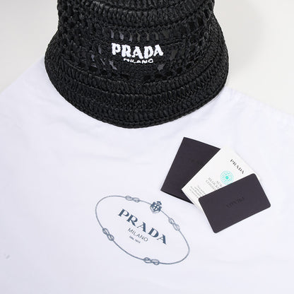 PRADA 우븐 패브릭 버킷 모자 
