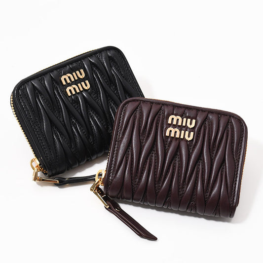 MIU MIU 마테라세 가죽 지갑 