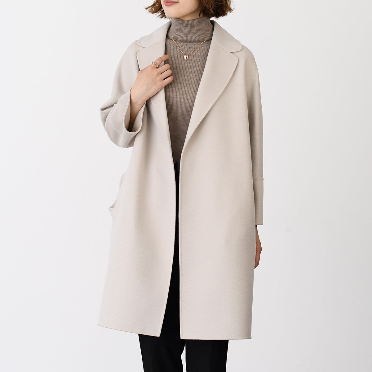 S Max Mara ARONA ピュア ヴァージンウール ダブルフェイス コート