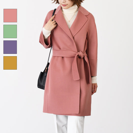 S Max Mara ARONA ピュア ヴァージンウール ダブルフェイス コート