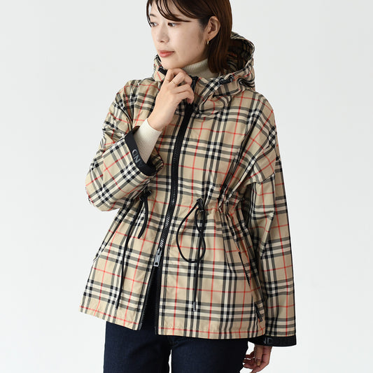BURBERRY チェック ドローストリング ジャケット