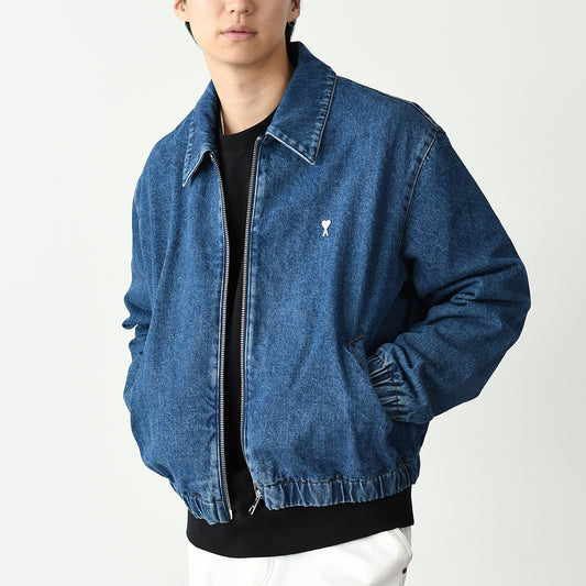 AMI PARIS AMI DE COEUR デニム ジップジャケット
