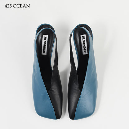 JILSANDER レザー スクエアトゥ パンプス