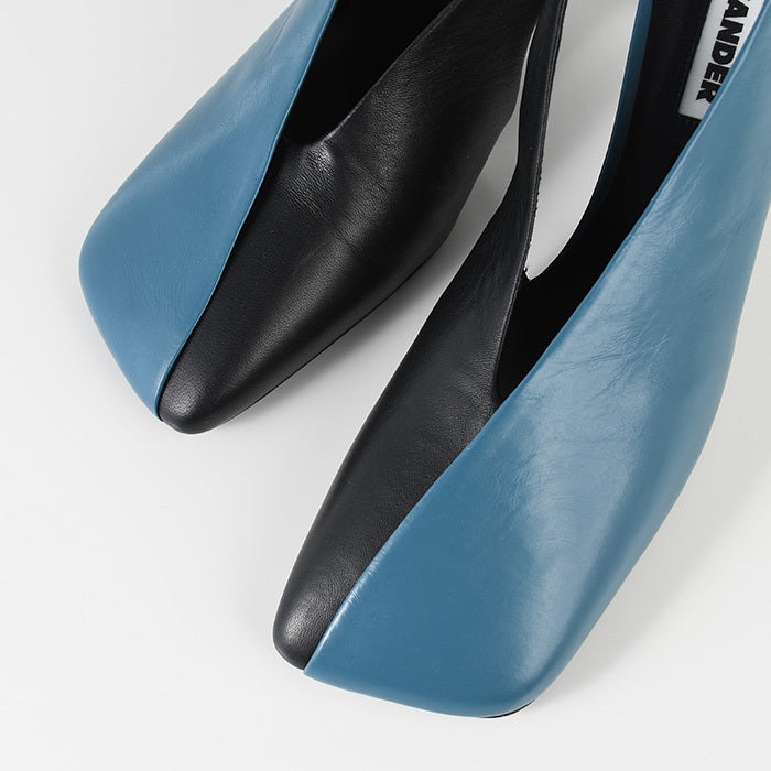 JILSANDER レザー スクエアトゥ パンプス