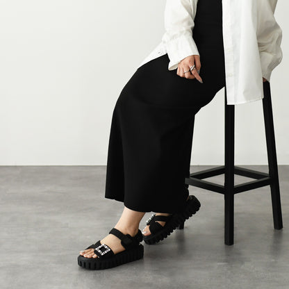 Roger Vivier ヴィヴ ゴーシック バックル サンダル