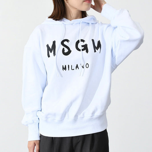 MSGM MSGM logo print hoodie 