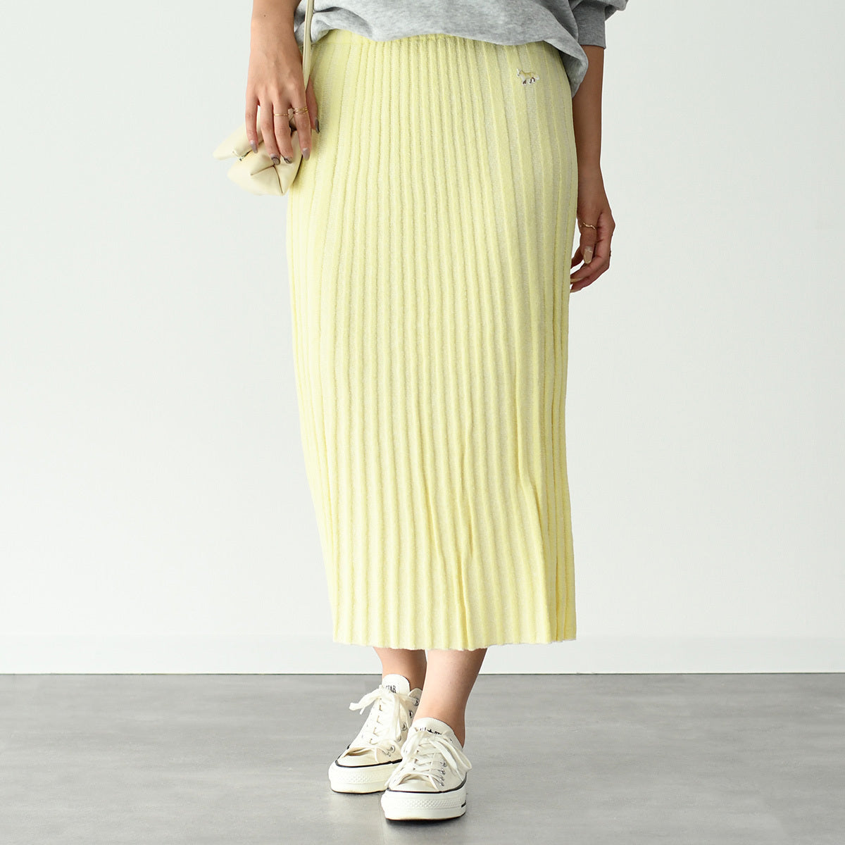 MAISON KITSUNE ベイビーフォックス リブ スカート