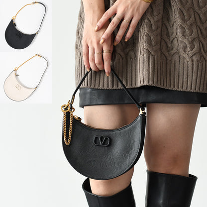 VALENTINO Vロゴ カーフスキン ミニ ホーボーバッグ