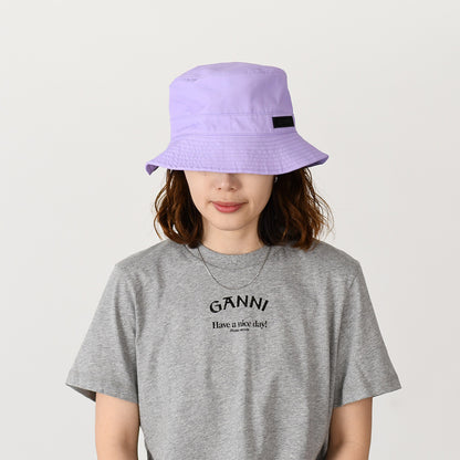 GANNI 로고 Bucket Hat 