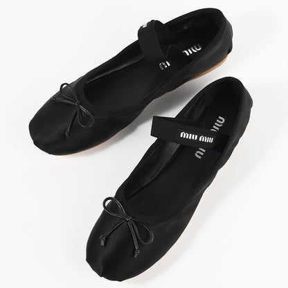 MIU MIU サテンバレリーナ