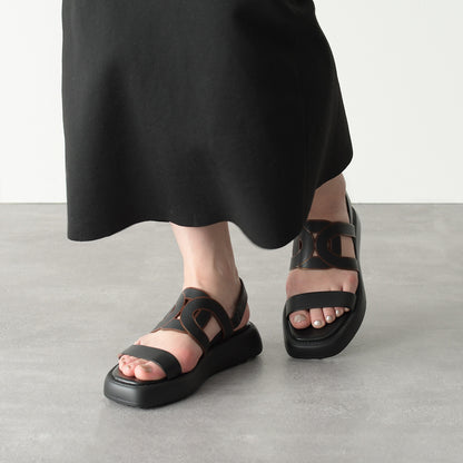 TOD'S カットアウトロゴサンダル