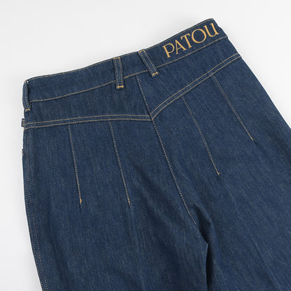 PATOU オーガニックコットンデニム フレアーパンツ