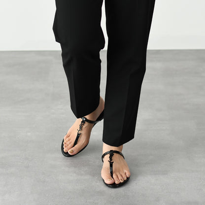 SAINT LAURENT カサンドラ スライド パテントレザー
