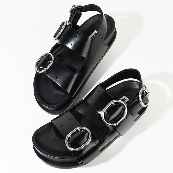 JILSANDER バックルストラップ レザー サンダル
