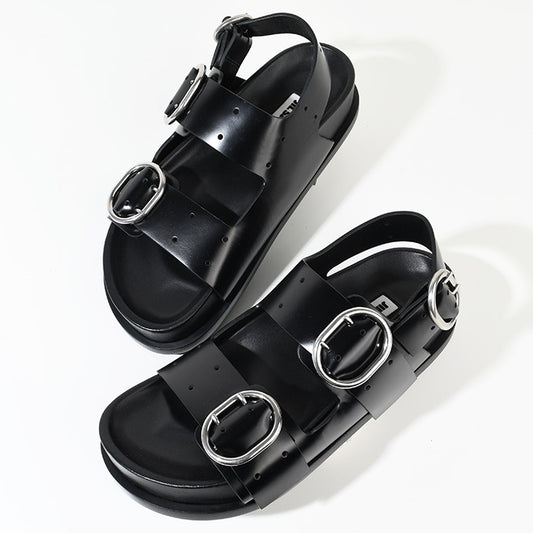 JILSANDER バックルストラップ レザー サンダル
