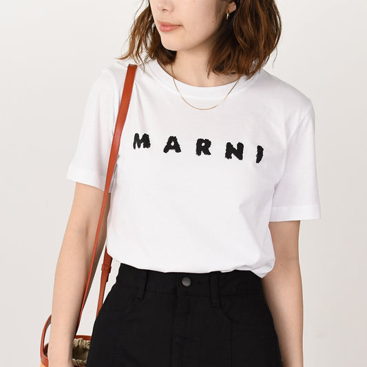 MARNI マルニスクリブルロゴ ジャージーTシャツ