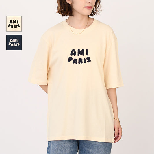 AMI ALEXANDRE MATTIUSSI Ami Paris patch organic cotton jersey T-shirt 