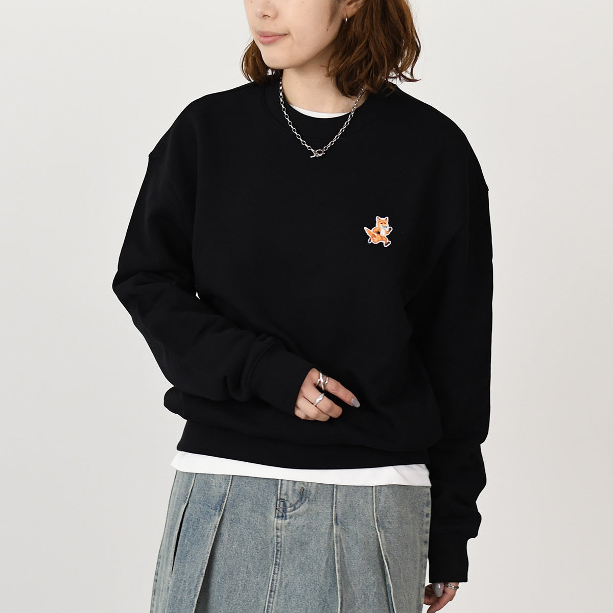 MAISON KITSUNE スピーディ フォックス パッチ コンフォート スウェットシャツ