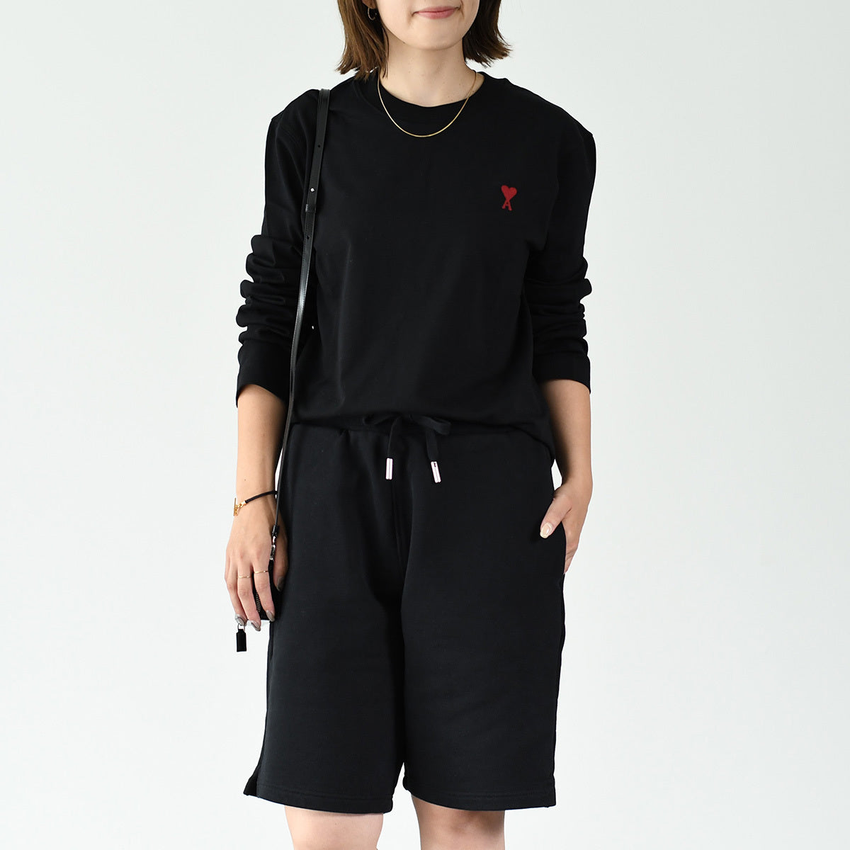 AMI PARIS  コットンフリース ショートパンツ