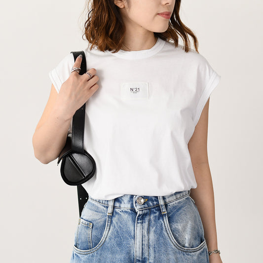 N21 numero ventuno ロゴグラフィックプリント ノースリーブ