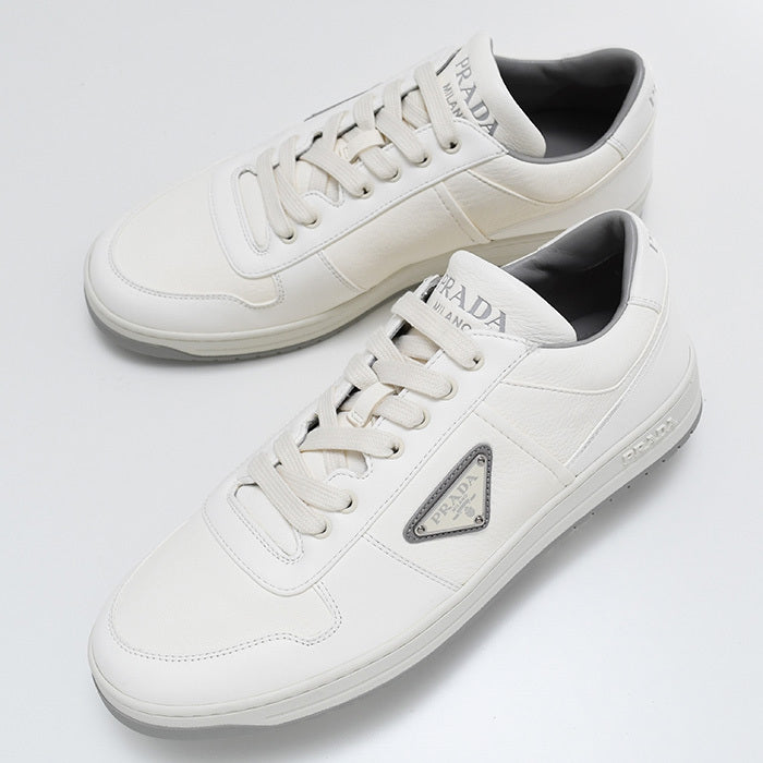 VIP【関税送料無料】希少 PRADA シューズ LEATHER SNEAKERS PRADA＊PRAX 1 Re-Nylon ブラッシュド レザースニーカー＊送料込