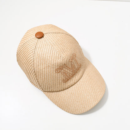 Max Mara JEZ 라피아 베이스볼 캡 