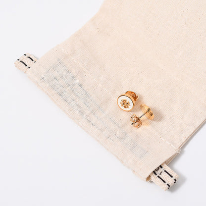 TORY BURCH キラ エナメル サークルスタッズ ピアス