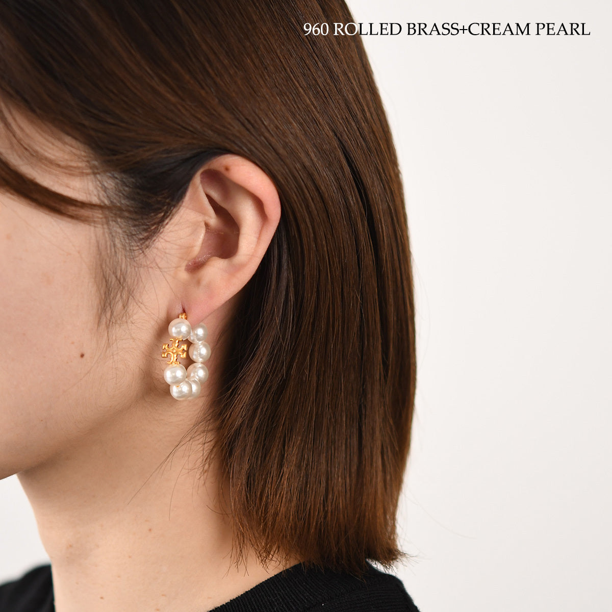 TORY BURCH Kira Pearl Hoop Earrings 