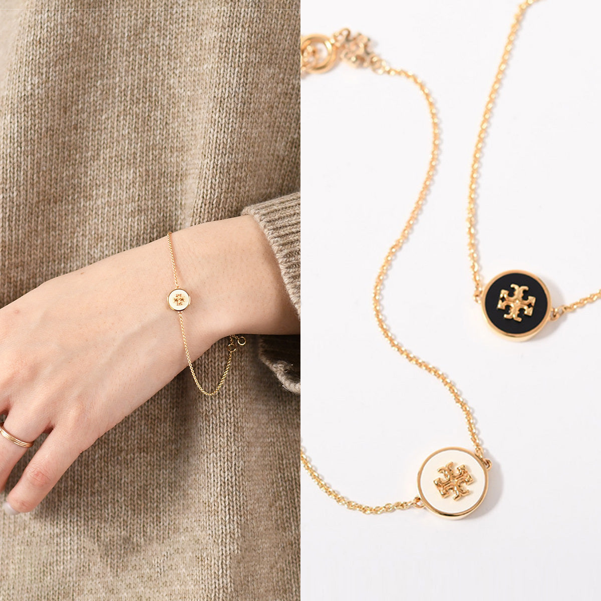 TORY BURCH キラ エナメル チェーン ブレスレット