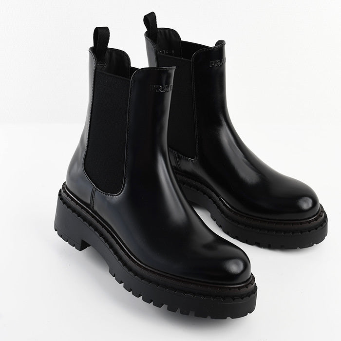 PRADA レザー チェルシーブーツ