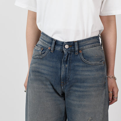 MM6 distressed wide jeans 