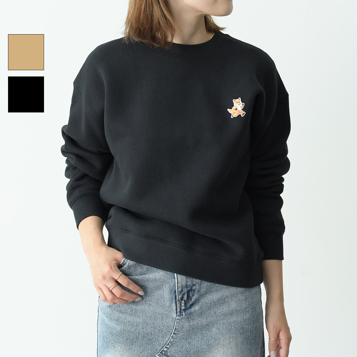 MAISON KITSUNE スピーディ フォックス パッチ コンフォート スウェットシャツ