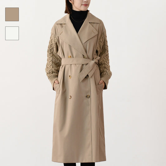 MAX MARA CICLADI チクラーディ ウール コットン ギャバジン トレンチコート