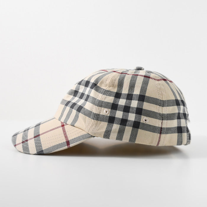 BURBERRY 체크 코튼 베이스볼 캡 