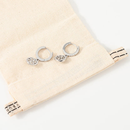 TORY BURCH ミラー パヴェ フープ ピアス