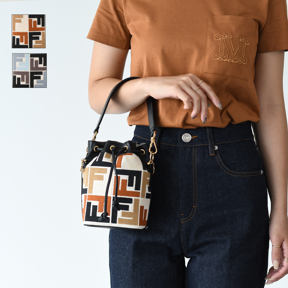 FENDI モン トレゾール マルチカラー ミニバッグ