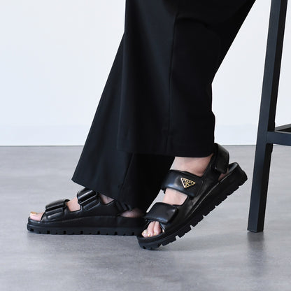 Prada nappa leather flat sandals 