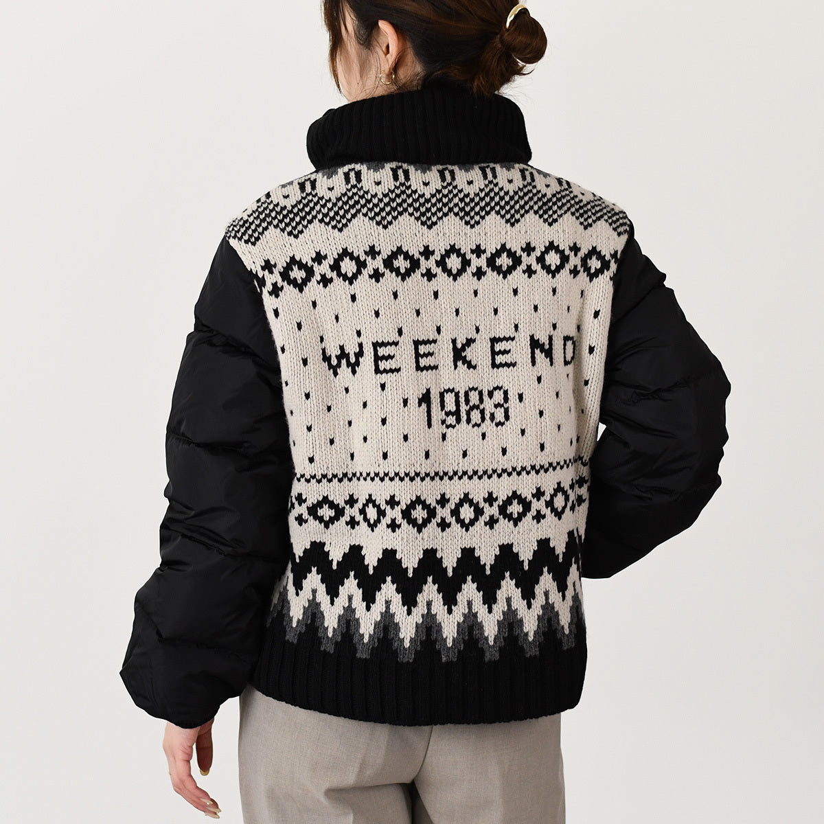 Weekend Max Mara NEUTRO ネウトロ ジャカード インサート ダウン ジャケット