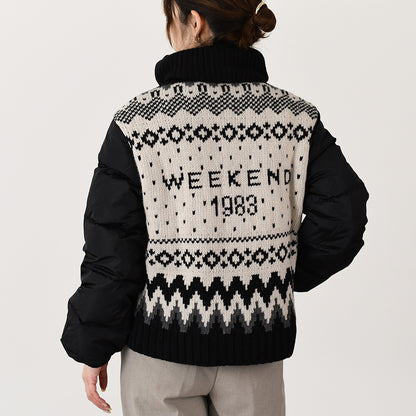 Weekend Max Mara NEUTRO ネウトロ ジャカード インサート ダウン ジャケット