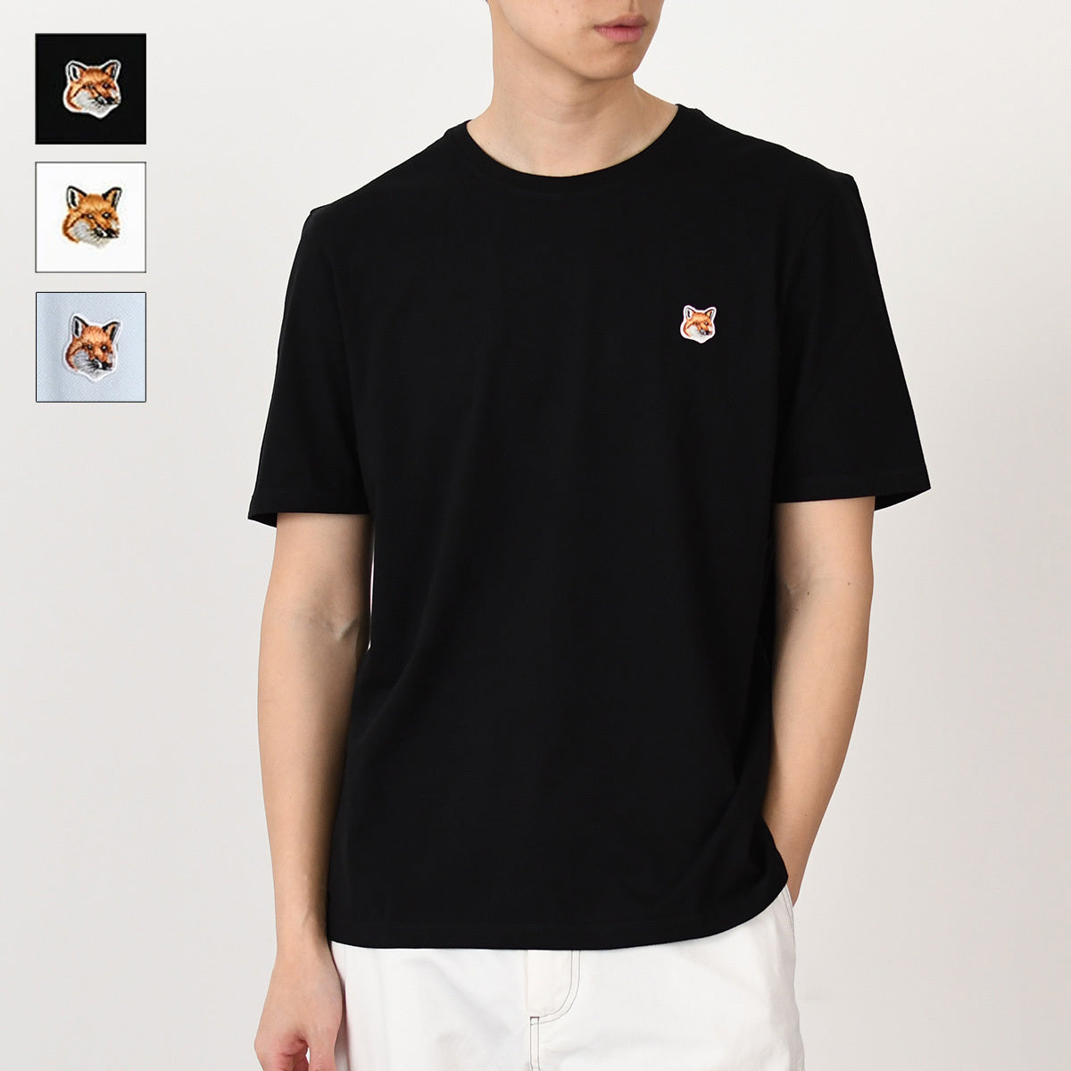 MAISON KITSUNE Fox Head Patch Regular T-shirt 