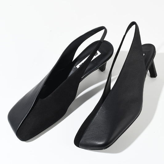 JILSANDER スクエアトゥ レザーパンプス