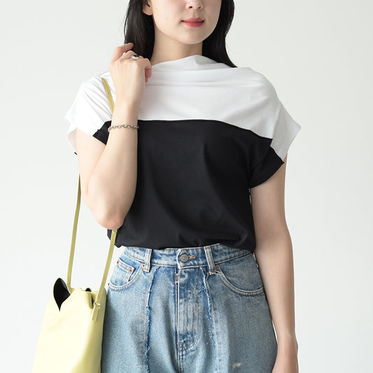MM6 HIGH NECK T-SHIRT 