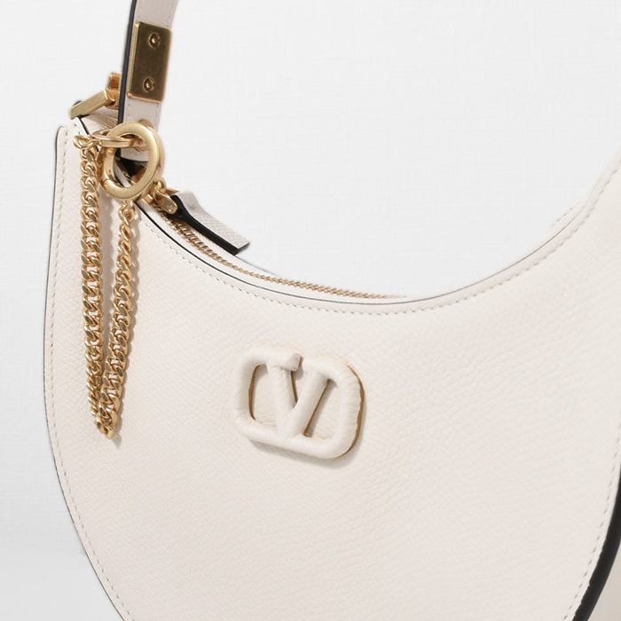 VALENTINO Vロゴ カーフスキン ミニ ホーボーバッグ