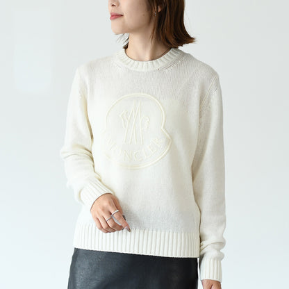 MONCLER embroidered logo wool and cashmere sweater 