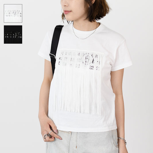 MM6 MAISON MARGIELA MM6 Maison Margiela Crewneck Fringe T-shirt 
