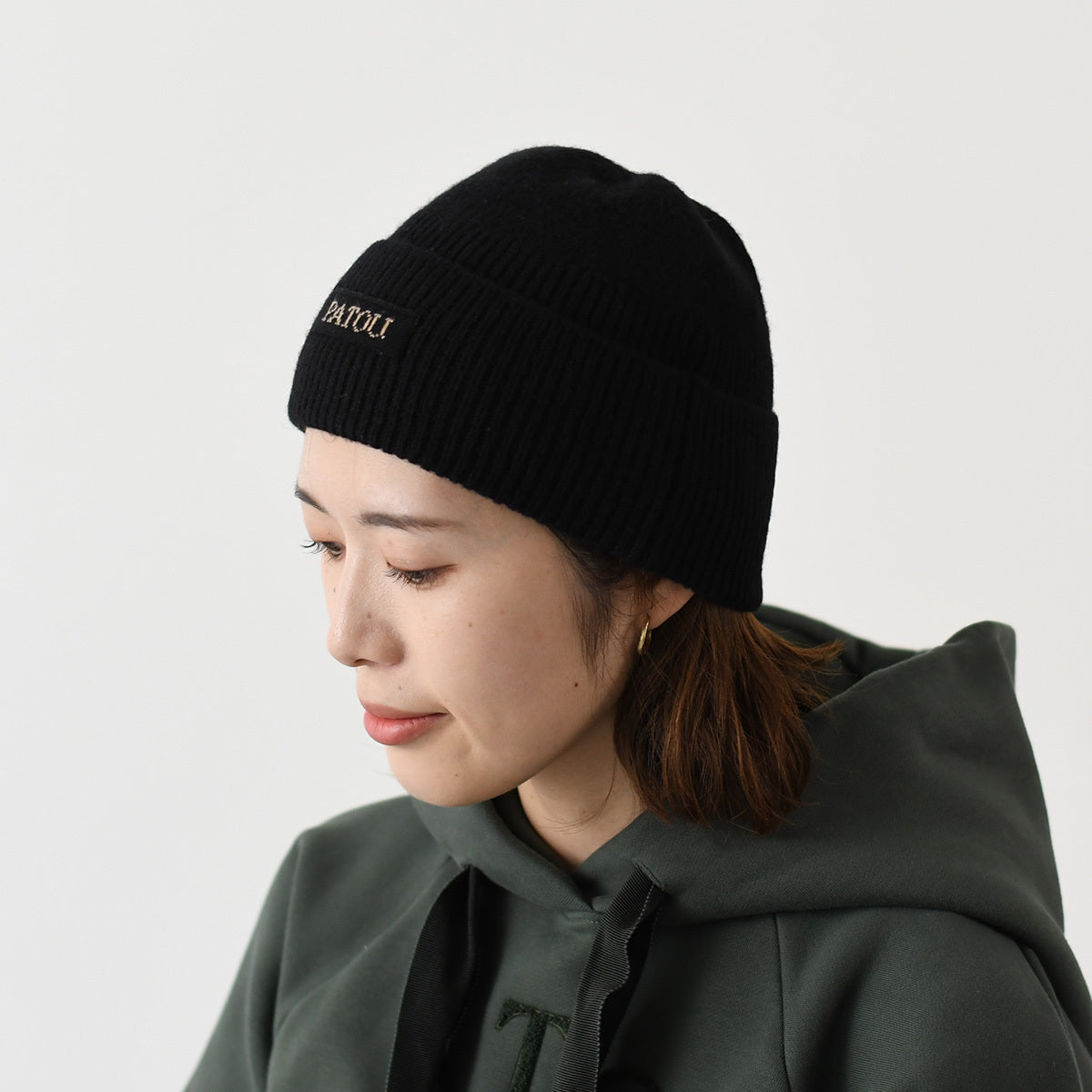 PATOU サステナブルウール＆カシミヤ ビーニー