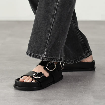 JILSANDER バックルストラップ レザー サンダル