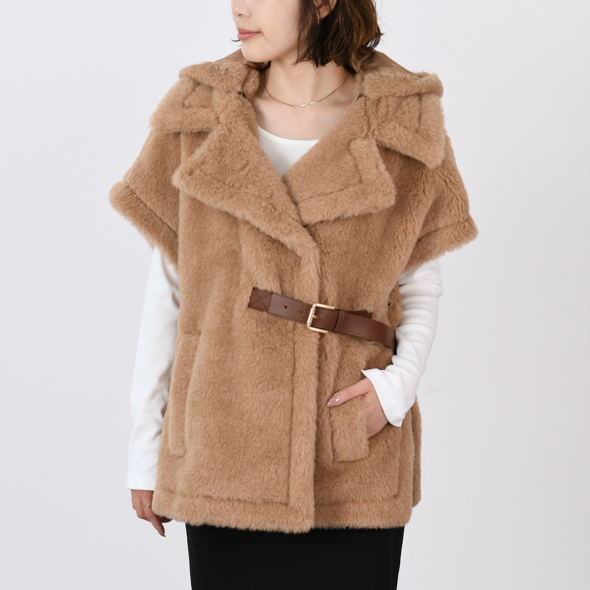 Max Mara マックスマーラ LANOSO4 テディ ジレケープ