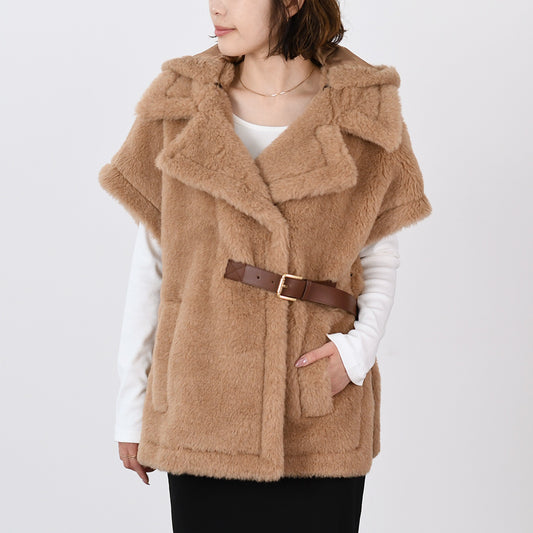 Max Mara マックスマーラ LANOSO4 テディ ジレケープ